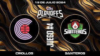 Criollos de Caguas vs Santeros de Aguada  Juego 4  BSN2024 [upl. by Aicel]