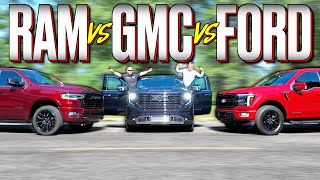 Ford vs GM vs Ram Who Builds the Best Pickup Truck [upl. by Cordeelia]