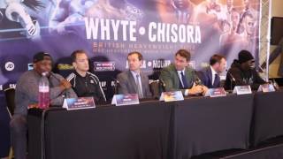 DILLIAN WHYTE v DERECK CHISORA  THE FULL EXPLOSIVE UNCUT PRESS CONFERENCE VERY STRONG LANGUAGE [upl. by Schwenk]