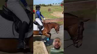 Horse riding by smart girl horse horseriding jumping failarmy funny shorts [upl. by Ullman]