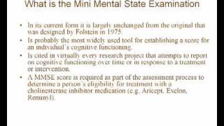 Part 1  How To Use The Mini Mental State Examination [upl. by Nosnarb604]