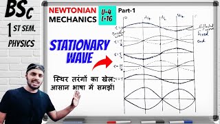 Stationary WavePart 1stNewtonian MechanicsUnit 4Lec 16BScPhysics1st SemesterAll Universities [upl. by Enelear]