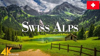 Swiss Alps 4K Ultra HD • Stunning Footage Swiss Alps Scenic Relaxation Film with Calming Music [upl. by Ellerrehs939]