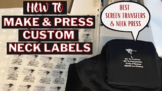 How To Make and Press Custom Neck Labels The Best Transfers and Neck Label Press [upl. by Ketchan]