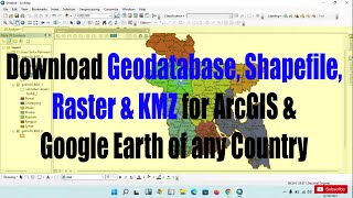 How to download Geodatabase Shapefile Raster amp KMZ for ArcGIS amp Google Earth of any Country [upl. by Leelah639]