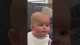 Baby trying carrot 🥕 for the first time 🎥 haleynicoleamos [upl. by Laro]