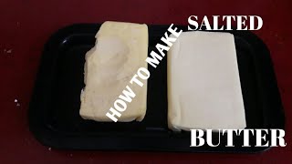 SALTED BUTTER how to make butter [upl. by Hayyikaz]