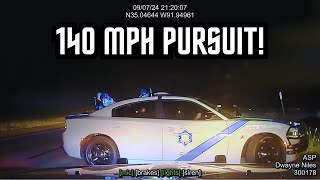 Cadillac CTS Speeds at 140 MPH  Arrested After Fiery Pursuit [upl. by Patterson]