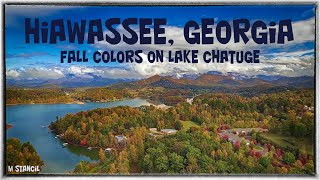 Hiawassee GA  Fall Colors on Lake Chatuge 4K  Mavic Air 2 Drone Footage Stunning Aerial Shots [upl. by Melesa]