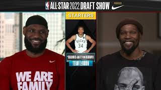 2022 NBA AllStar Draft  Team LeBron vs Team Durant  Inside The NBA [upl. by Currier]