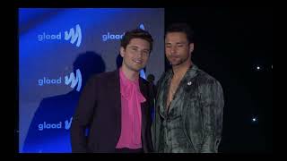 Ronen Rubinstein and Rafael Silva at the 33rd GLAAD Media Awards [upl. by Lerner]