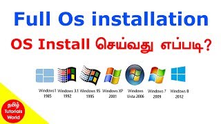 How to Install OS Windows 108187XP Tamil Tutorials WorldHD [upl. by Otnicaj244]