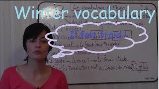 Winter vocabulary in French Le vocabulaire de lhiver en français [upl. by Krueger]