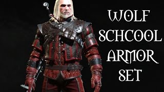 Mastercrafted Wolf School Gear Set Showcase  Looks  Fight Experience   The Witcher 3 [upl. by Dilly]