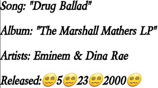 Eminem  Drug Ballad LyricsEXPLICIT [upl. by Eiuqnimod]