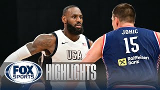 Serbia vs United States Highlights  USA Basketball Showcase [upl. by Teodor408]