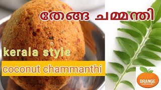 തേങ്ങ ചമ്മന്തിcoconut chammanthikerala style thenga chammanthi thenga chammanthiORANGEmultimedia [upl. by Eltsryk]