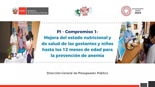 DGPP PICompromiso 1 Mejora del estado nutricional de gestantes y niños para la prev de la anemia [upl. by Manas]