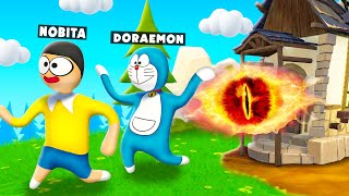 DORAEMON and NOBITA Fighting EYEDEMON in HFF [upl. by Fabi]