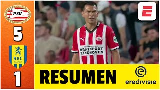 PARTIDAZO y DOBLETE de HIRVING LOZANO para darle la VICTORIA al PSV ante RKC WAALWIJK  Eredivise [upl. by Jones]