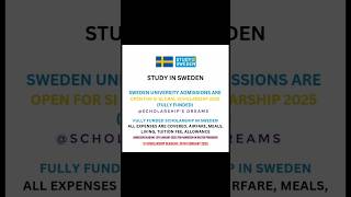 Sweden🇸🇪University Admissions areOPEN for SI Global Scholarship2025 education SwedishScholarships [upl. by Pearlstein62]