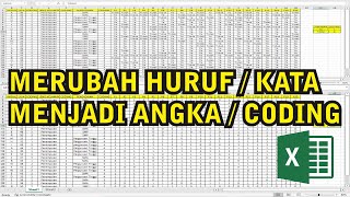 CARA MERUBAH HURUFKATA MENJADI ANGKACODING DI MICROSOFT EXCEL [upl. by Schilling]