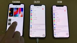 iPhone X OEM VS OLED VS TIANMA Quality [upl. by Irodim]