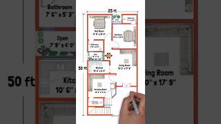 25 x 50 House Plan  25x50 House Design  25x50 Ghar ka Naksha  East Facing House Plan [upl. by Nylrad]