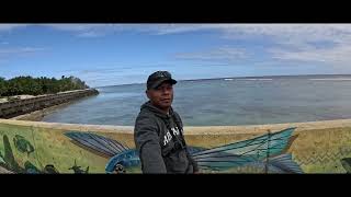 cycling to Rarotonga seawall muralsolotravel travel seamanslife [upl. by Osanna]