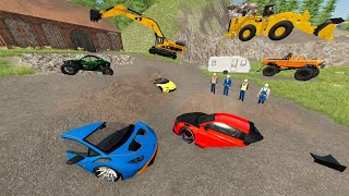 Campers Dig up Hidden Racecars  Farming Simulator 22 [upl. by Nolyag]