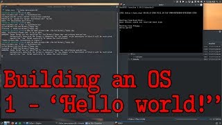 Building an OS  1  Hello world [upl. by Melessa]