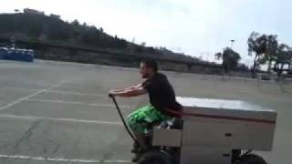 Riding my pit box down the parking lot at San Diego after Monster Jam [upl. by Donnell]