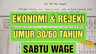 REJEKI SABTU WAGE UMUR 3060 TAHUNPRIMBON JAWA [upl. by Yelir]