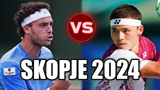 Marco Cecchinato vs Gerard Campana Lee SKOPJE 2024 [upl. by Halland]