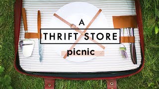 DIY PICNIC BASKET FROM THRIFT STORE ITEMS [upl. by Randee]