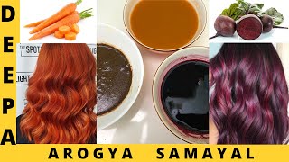 How to color your Hair Naturally Burgundy and copper color using BeetrootHennaCarrot  Hair dye [upl. by Karina]