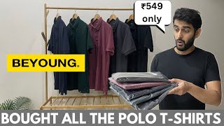 Best Budget Polo Tshirts Haul For Men  Beyoung Polo Tshirts Review [upl. by Pleione]