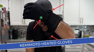 KEMIMOTO Heated Gloves Review amp Demo [upl. by Whitford]