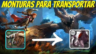 TOP 5 Monturas para transportar a caerleon y zona amarilla  Barata y Cara Albion online [upl. by Adhamh713]