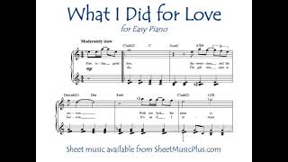 What I Did for Love from A Chorus Line for Easy Piano [upl. by Mohr]