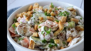 Homemade Potato Salad With Pork Crackling And Pickles  The Best Potato Salad  By One Kitchen [upl. by Menell38]