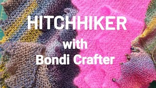 Hitchhiker scarves hitchhikershawl 1 skein pattern [upl. by Zelma]