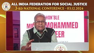 Honble MR E T Mohammed Basheer MP  Speech  3rd National Con of AIFSJ  Delhi [upl. by Zenitram]