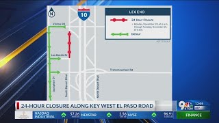 Get ready for 24hour closure along key West El Paso road [upl. by Isola]