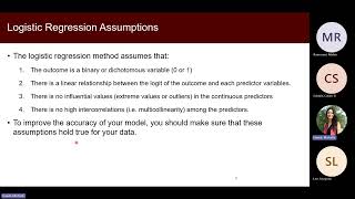 2024 Summer Session 2 Logistic regression in R Diagnostics and Implementation [upl. by Nilsoj]