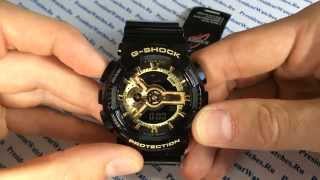 Как настроить Casio GSHOCK GA110GB1AER  видео  WatchForumRU [upl. by Odoric]