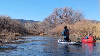 Paddling the Verde River Rezzonico to WCC at 143 cfs Dec 25 2023 [upl. by Wenonah]