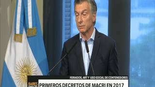 Primeros decretos de Macri en 2017 – Telefe Noticias [upl. by Church]