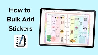 How to bulk add stickers  Penly app tutorial [upl. by Elylrac309]