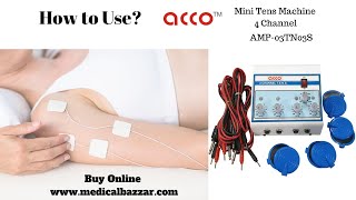 How to Use Physiotherapy Tens Machine   Tens Machine Review  acco TN03S MedicalBazzar [upl. by Zuzana]